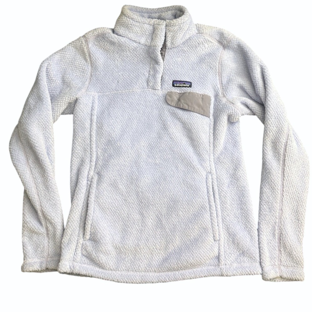 Patagonia Re-Tool Snap-T Fleece Pullover Light Purple Periwinkle Women Small